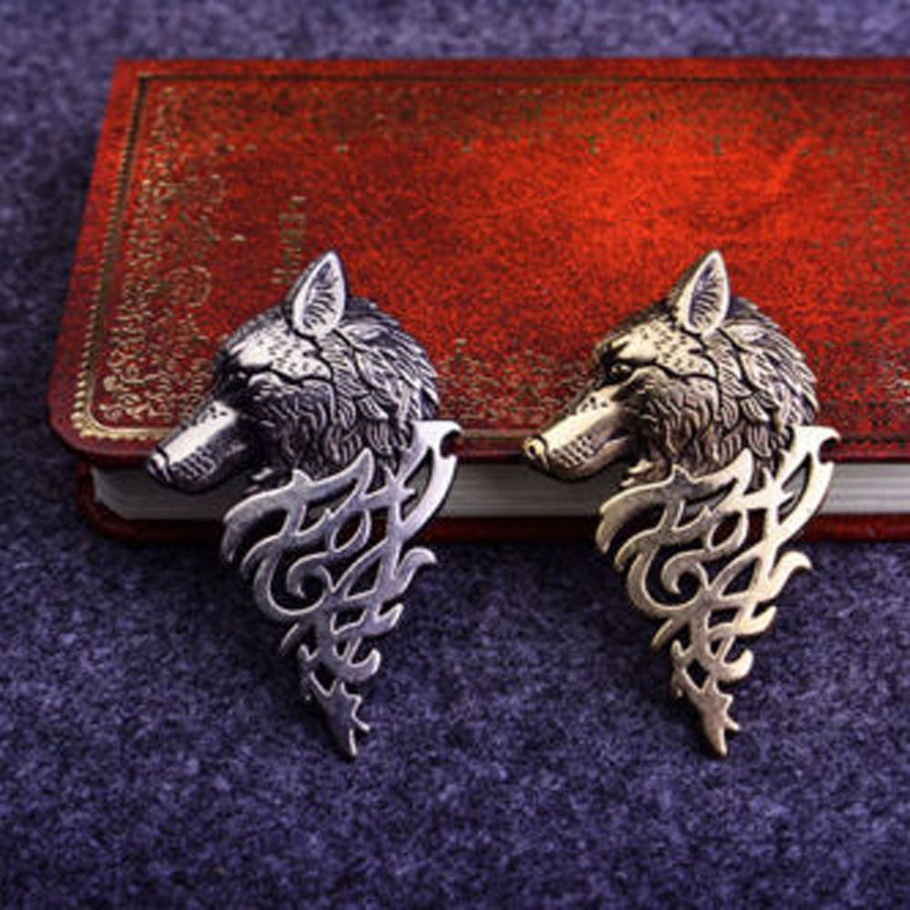 ROW New Wolf Brooch Vintage Punk Lapel Badge Pin Fashion Men Jewelry Class Suit Collar/Multicolor