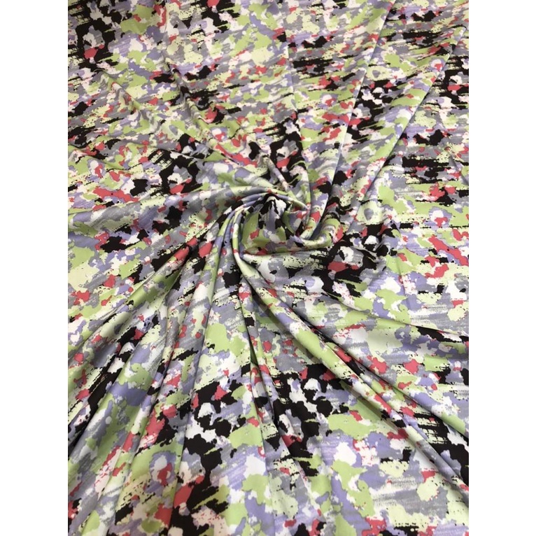 Jangkrik Textile - Sateen Motif Abstrak - Lebar 1.5M
