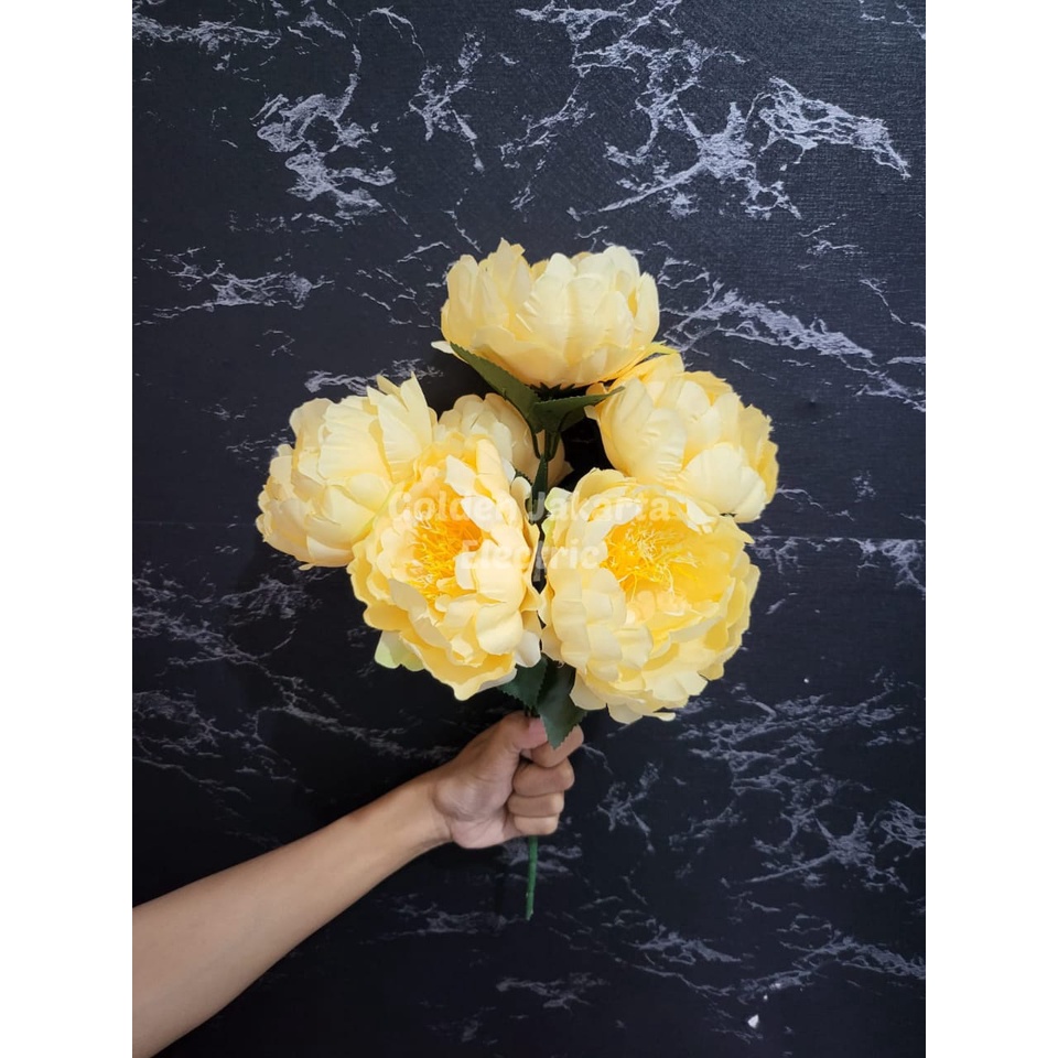 bunga mawar peony jumbo hias x6