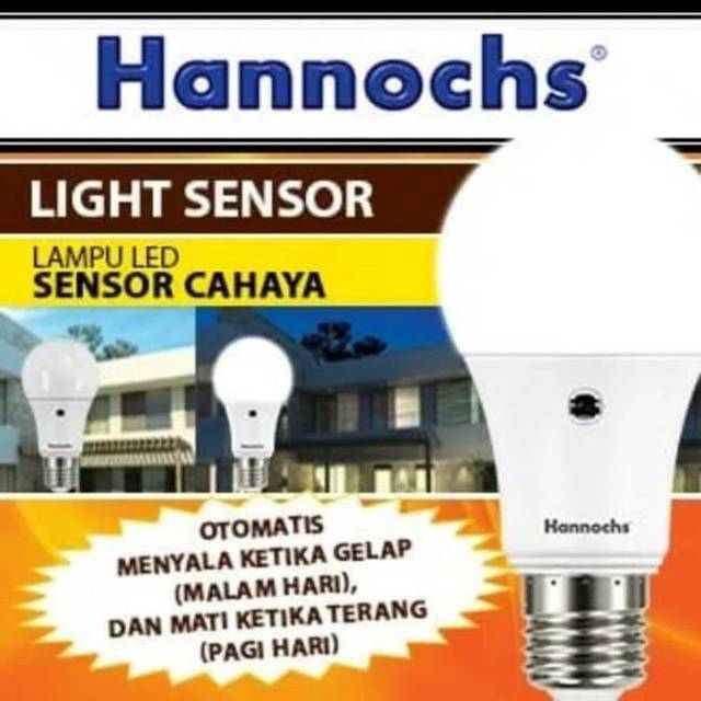 Lampu Sensor Cahaya Otomatis Hannochs 6w