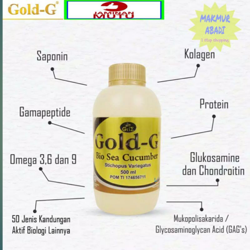 GOLD G 500ML GAMAT TERIPANG EMAS ORIGINAL ASLI