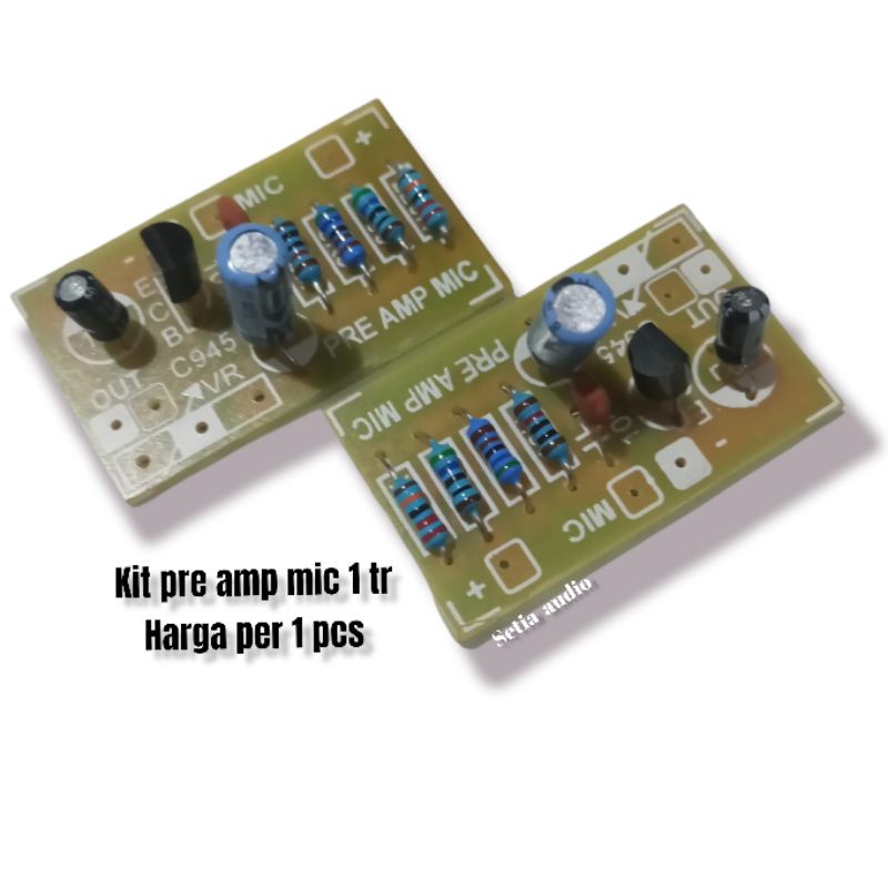 kit pre amp mic penguat mic 1 transtitor