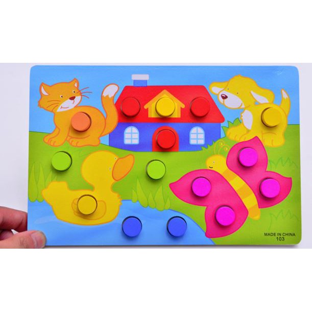 TweedyToys - Puzzle Matching Color / Puzzle Kayu Mencocokkan Warna