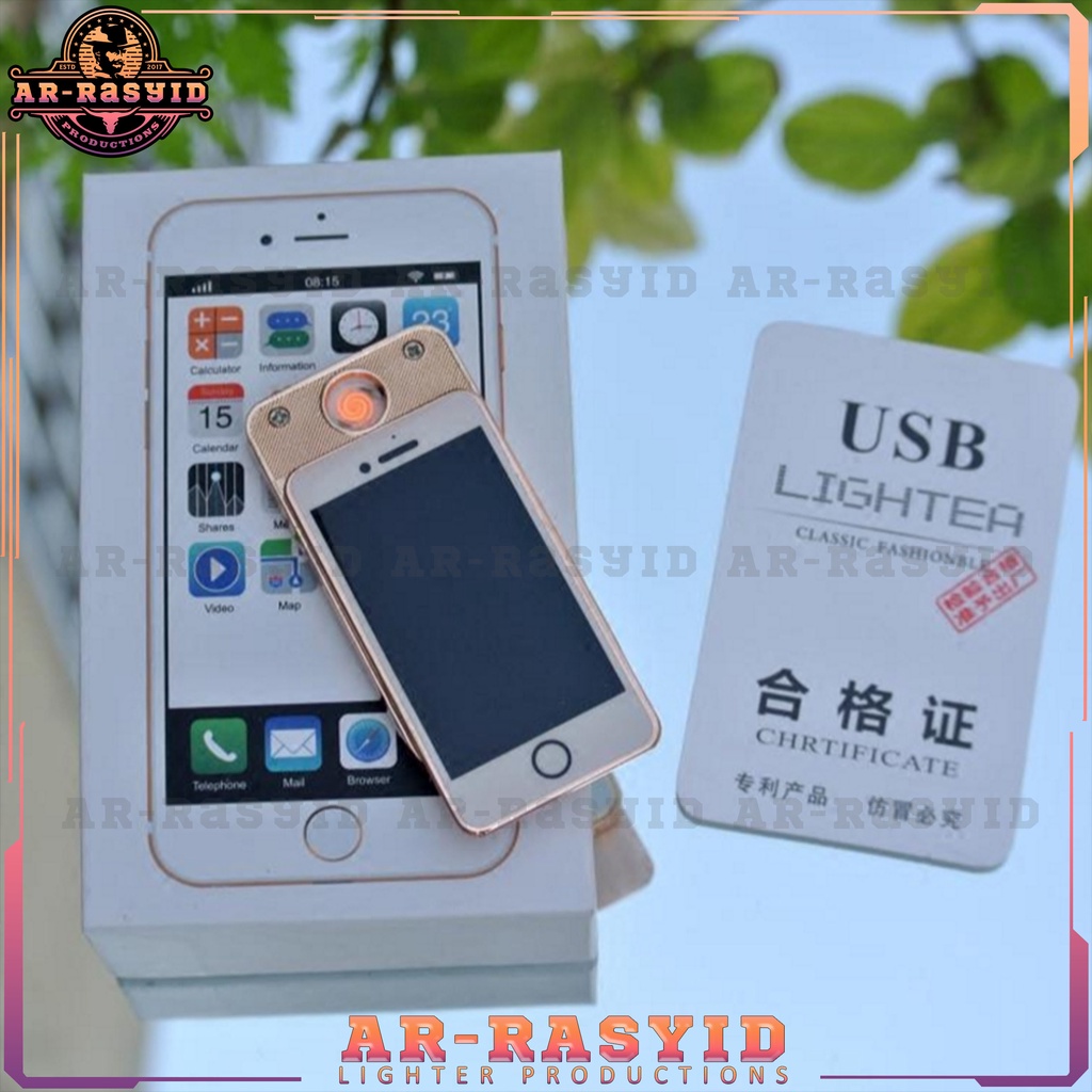 Korek Api USB Elektrik Cas IPhone Lighter Classic Fashionable BISA COD