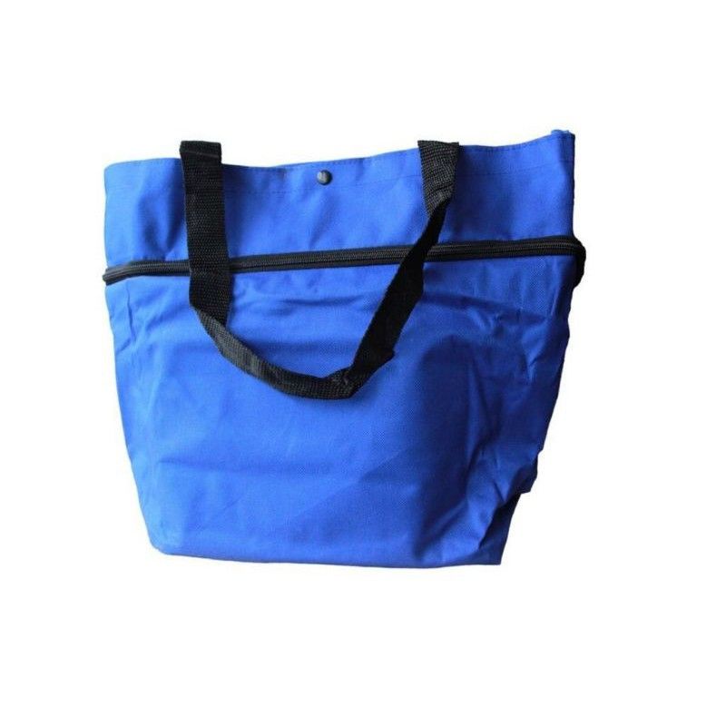 Tas Belanja Trolly Lipat Polos Biru