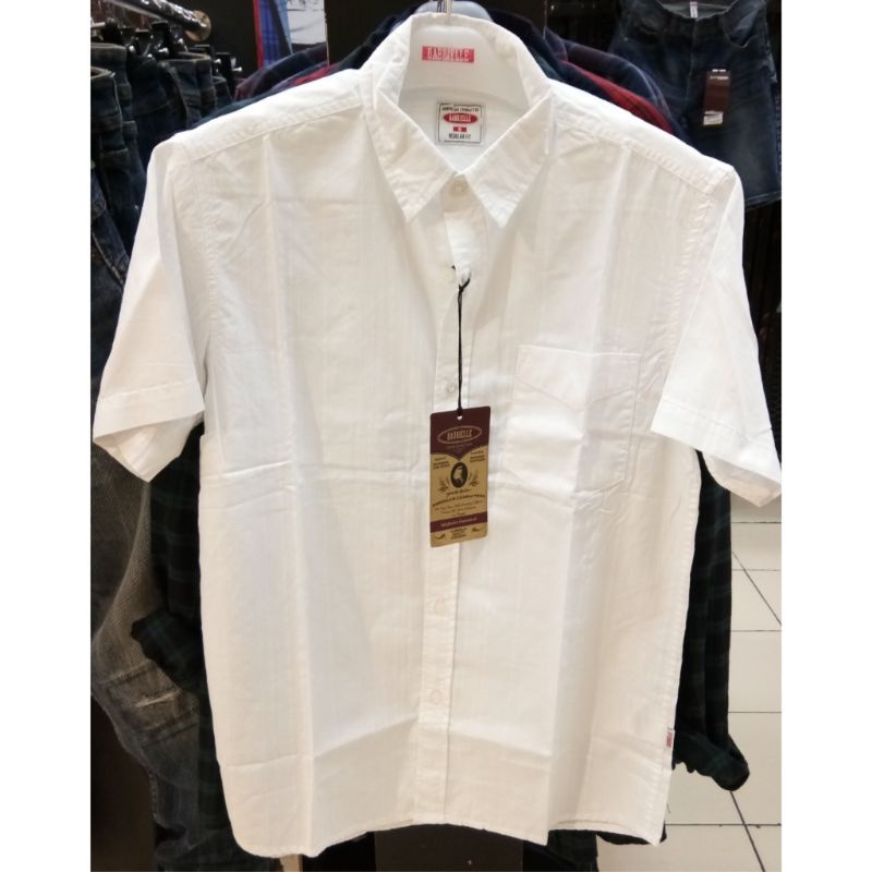 Gabrielle jeans original mens IB03170FS kemeja lengan pendek pria putih