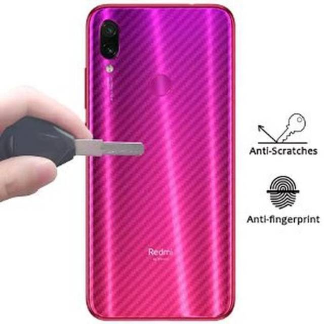 carbon fiber Xiaomi Redmi Note 7 8 9 10 11 PRO Mi 10t pro  back screen guard anti gores BELAKANG