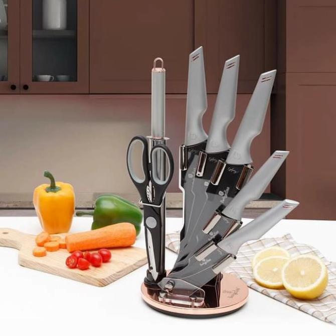 

Berlinger Haus 8 Pcs Knife Set With Acrylic Stand Grey Moonlight Hildawatimore