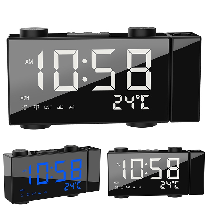 Digital Clock Lcd Electronic Snooze Alarm Ceiling Display Calendar