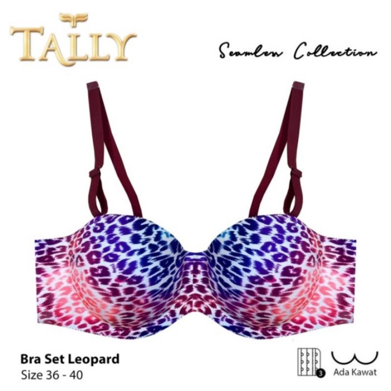 bra set kawat seamless busa sedang cup B kait 3 TALLY BH natural  galaxy bra set ( bh + cd ) uk 40
