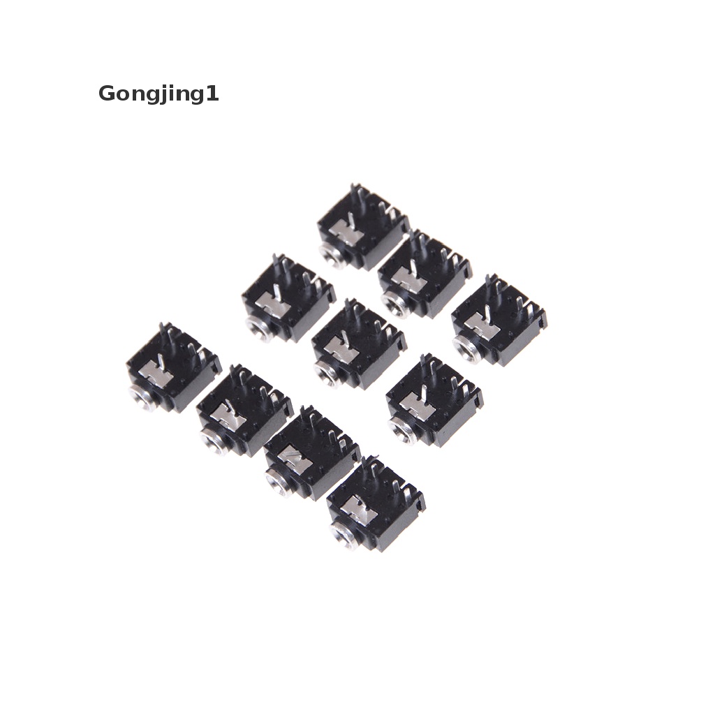 Gongjing1 10pcs Jack Audio 3.5mm Female 5 Pin Stereo Untuk Headset / Interior PCB