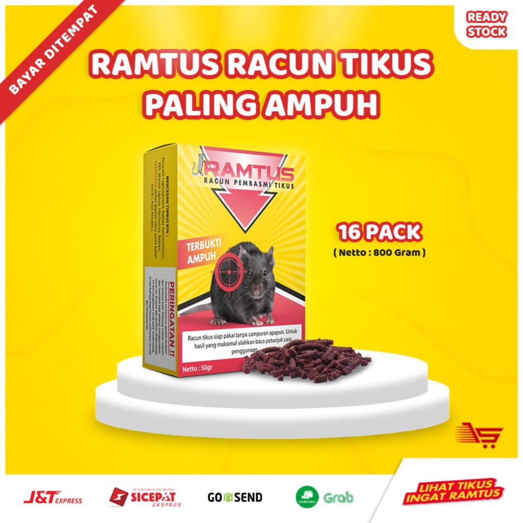 Racun Tikus Ramtus Original Paling Ampuh Mati Kering Shopee Indonesia