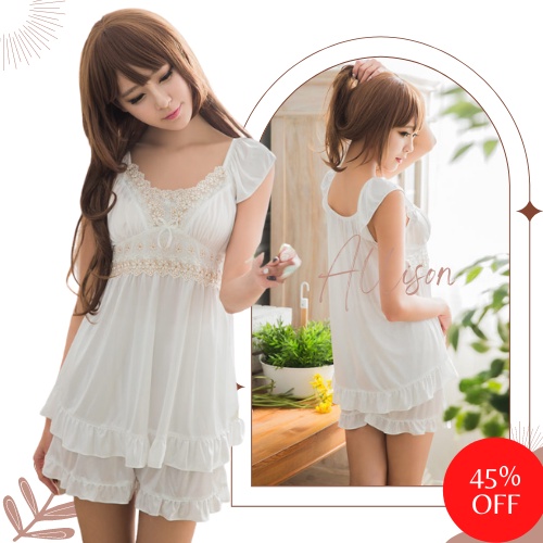 Allison Piyama Lingerie Sexy Big Size Jumbo S M L XL XXL XXXL Baju Haram Wanita Sexy Baju Dinas