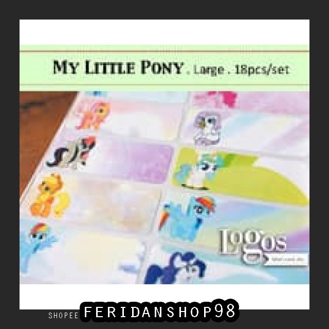 

BT688 MY LITTLE PONY BEST LARGE LABEL NAMA WATERPROOF. STICKER HASBRO FIGURINE BY FERIDANSHOP98