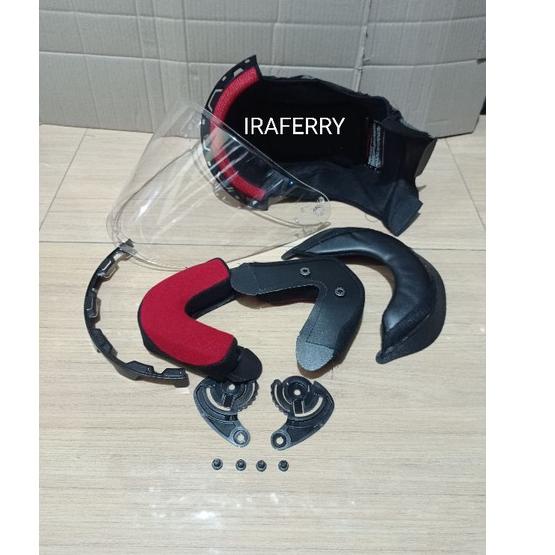 Baru Termurah busa helm nhk r6 kancing klip besi dan kancing plastik + kaca flat helm nhk r6