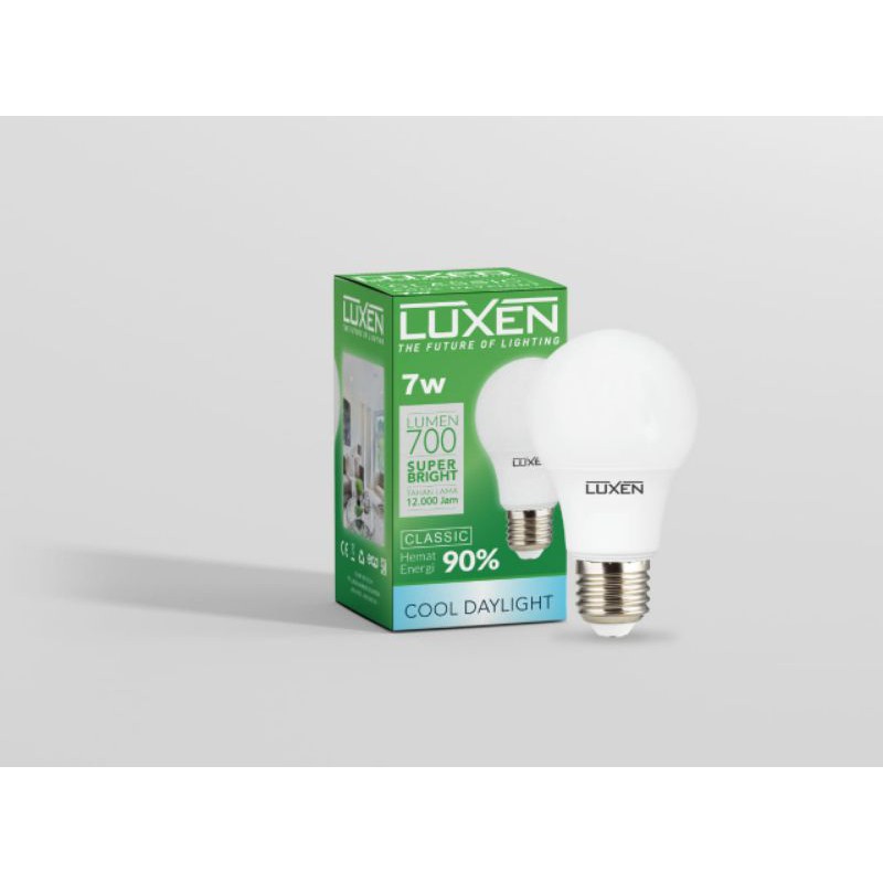 LUXEN LAMPU LED BULB 7W 7 WATT CLASSIC PUTIH 6500K COOL DAYLIGHT