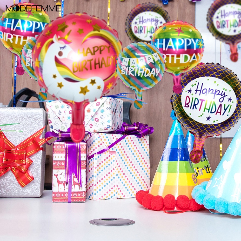 10 inches Colorful KidsHappy Birthday Foil Balloons / Helium Air Balloons toys for Christmas Wedding Birthday Party