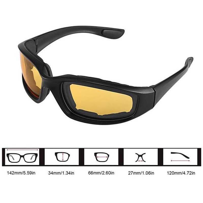 {LUCKID}Anti-Glare Motorcycle Glasses Polarized Night Driving Lens Glasses Sunglasses