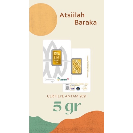 EMAS LOGAM MULIA ANTAM 5 GRAM / 5 GR / CERTIEYE 2021