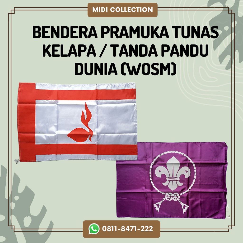 Jual Bendera Pramuka Tunas Kelapa Cikal Tanda Pandu Dunia Wosm