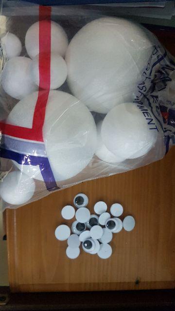 Bola Gabus Stirofoam 3cm Putih Bulat Bagus