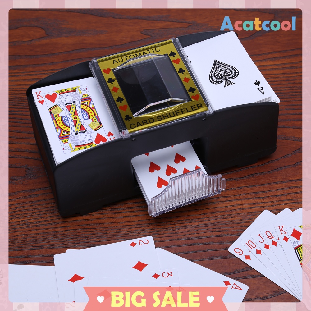 AUTOMATIC PLAYING CARDS SHUFFLER POKER CASINO ONE/TWO DECK CARD SHUFFLE SOR