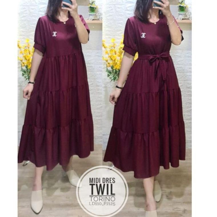 NEW READY, MIDI DRESS TWILL TORINO [IRQ.15Jl22ғ]