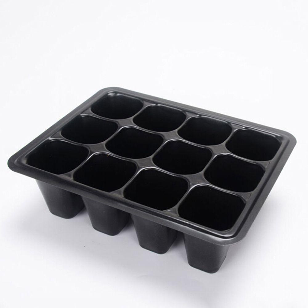 Chookyy 6/12Cells Nampan Tanam Dengan Penutup Bening Greenhouse Kantor Sprout Plate Lids Breathable Nursery Pots