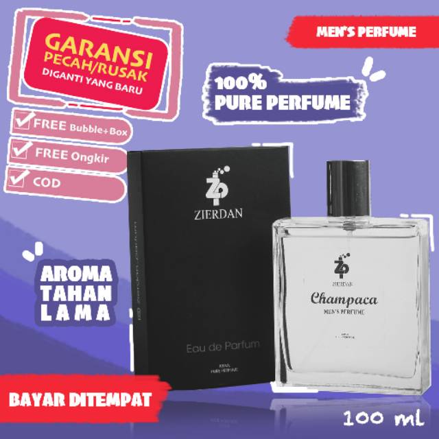 Zierdan Parfum Premium Pria - CHAMPACA l Eau De Parfume Farfum Minyak Wangi Pria Tahan Lama