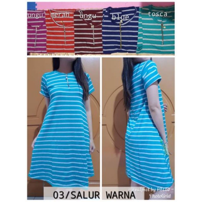 DRESS SPANDEK SOFT SLETING/DRESS RUMAHAN/DRESS SANTAI SALUR/ZIP