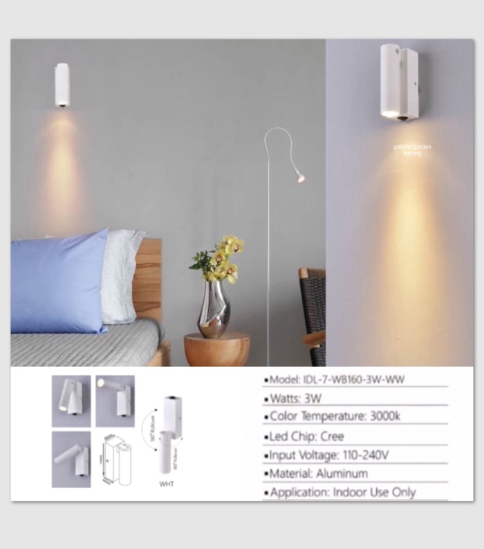Lampu dinding led dekorasi kamar tidur minimalis 160-3watt