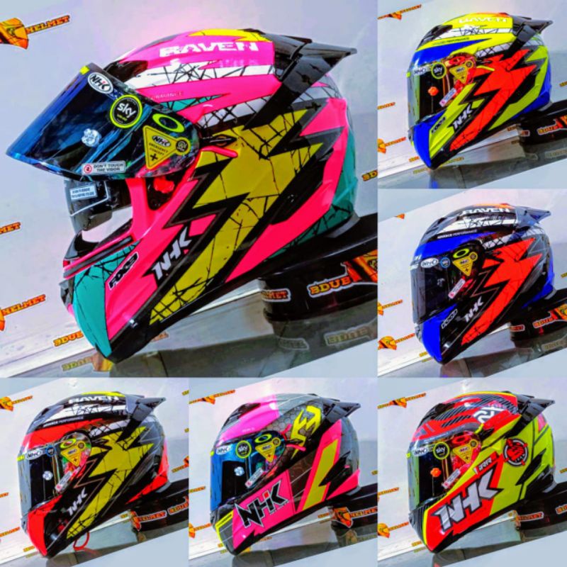 Helm NHK rx9 raven pink paket ganteng original NHK