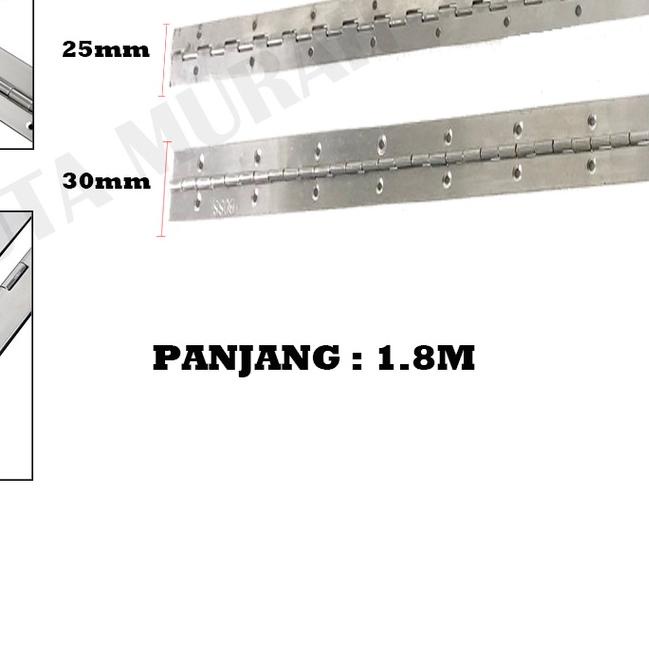 PROMO  Engsel Piano 1.8 Meter / Engsel Lemari besi dapur / Engsel Lemari Per 1.8M