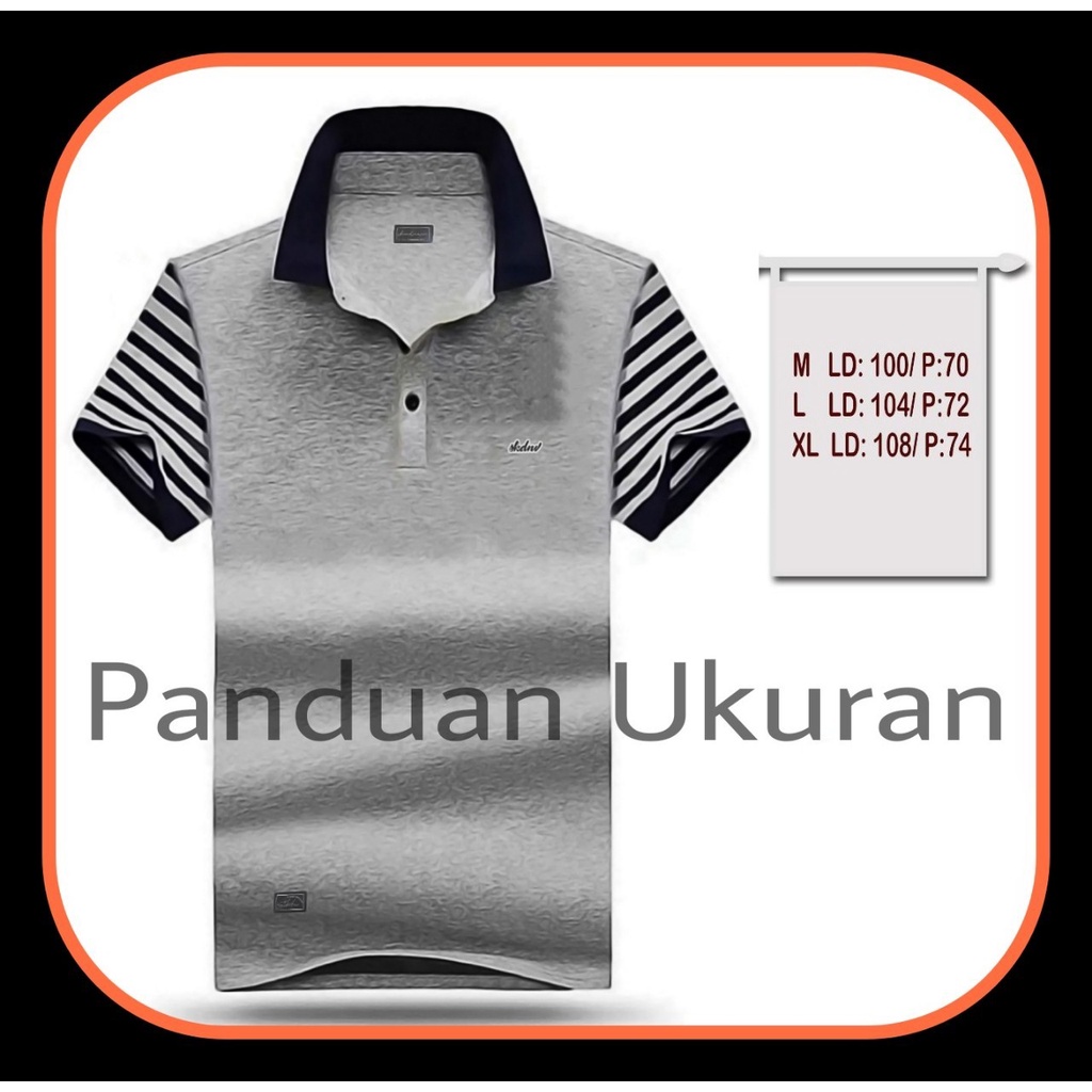 Skdnv Polo Shirt Pola Warna Premium Kaos kerah Polo Pria Lengan Pendek motif Garis garis Salur series