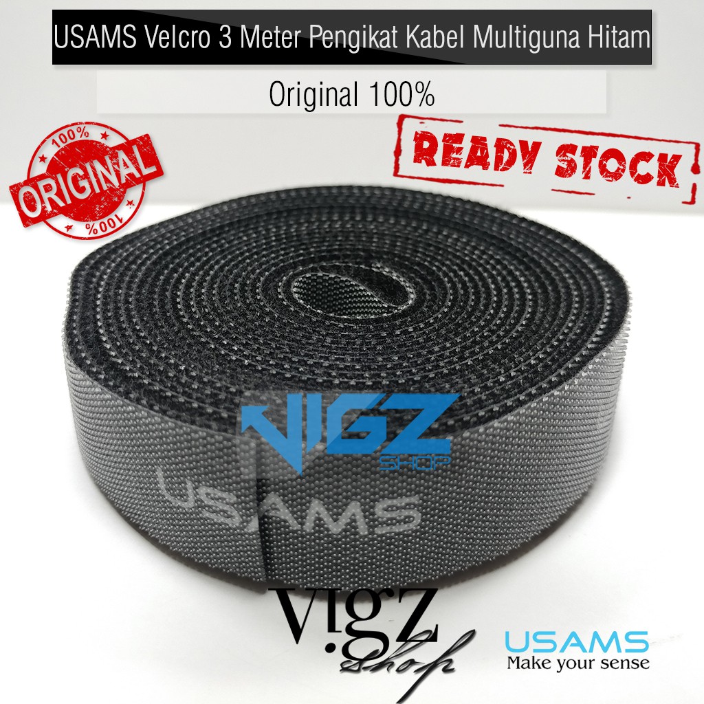 USAMS Velcro Cable 3 Meter Strap Pengikat Perekat Kabel - Tiga Meter