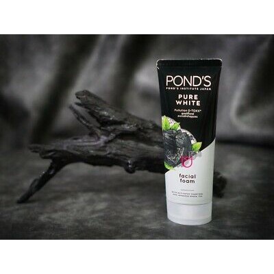 PONDS FACIAL FOAM PURE WHITE 100 GR {hitam}