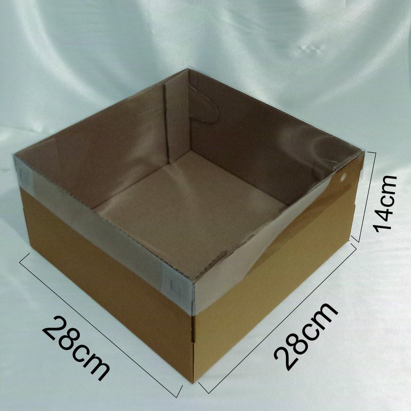 

Box Full Tutup Mika 28x28x14 cm / DIE CUT/ Box Puding Box Cake (10pcs)