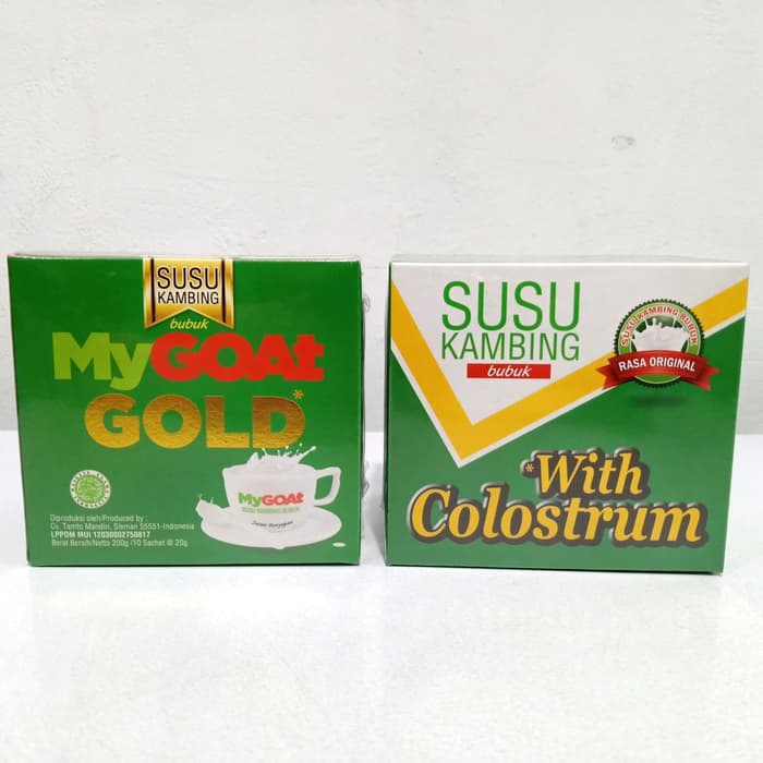 Susu Kambing My Goat Original GoldWith Colostrum Asli  Box (isi 10 Sachet)