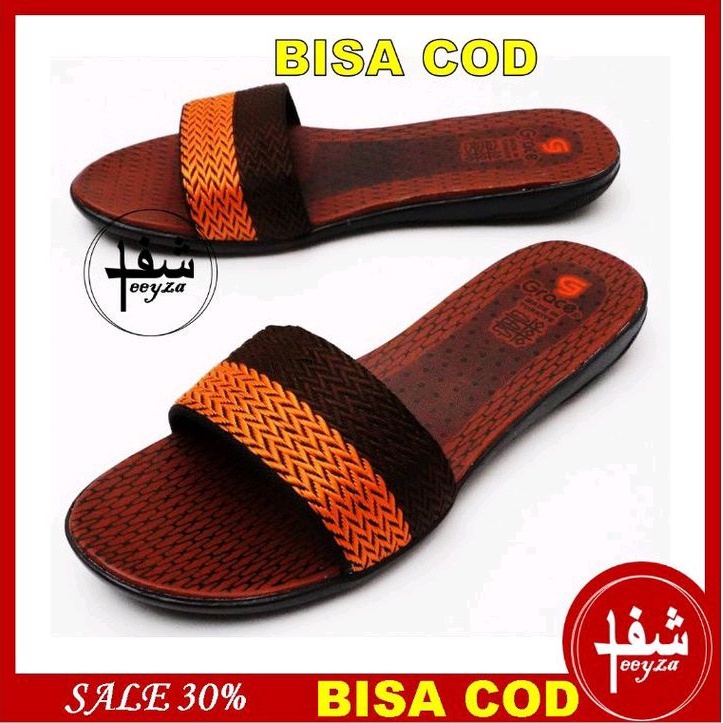 Sandal Wanita Terbaru Casual JUMBO 41-42 / Flip Flop Sendal sepatu Teplek Kekinian Fladeo