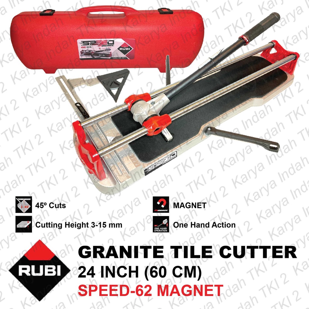 Granite Tile Cutter RUBI Speed 62 Magnet 24" Alat Potong Manual Keramik 60 Cm Lantai Granit 60cm Spa