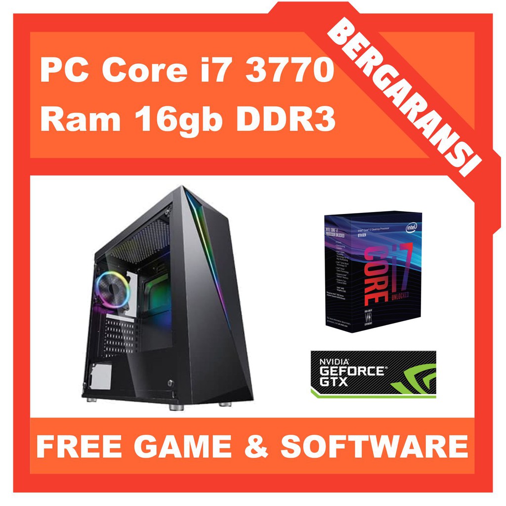 PC Gaming Core i7 3770  Vga GT 1050 4GB / Ram 16Gb