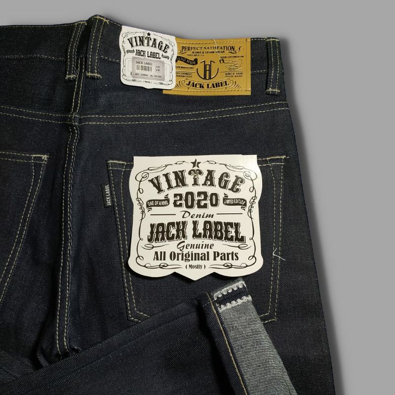 CELANA DENIM SELVEDG ORIGINAL JACK LABEL JEANS SALVADGE CELANA DENIM SELVEDG 14Oz