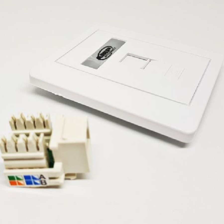 Faceplate rj45 + Modular cat6 FACE PLATE RJ45 CAT 6 FREE 2 BAUT