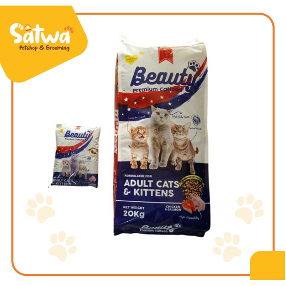 makanan kucing beauty premium 1kg