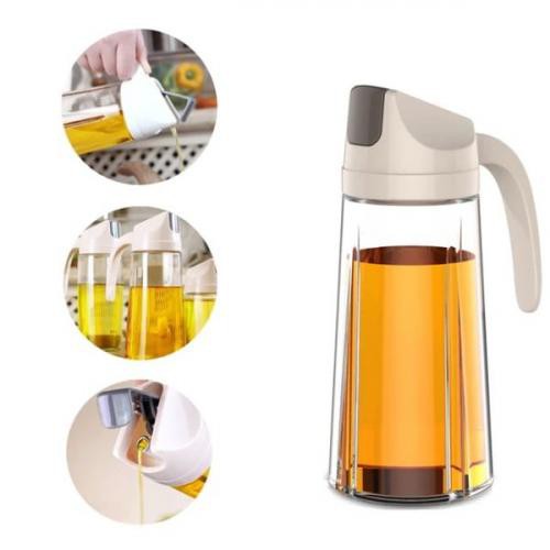 Botol Minyak Goreng / Botol Kecap Cuka Sauce Automatic Lid Glass Oil Bottle[qtop]