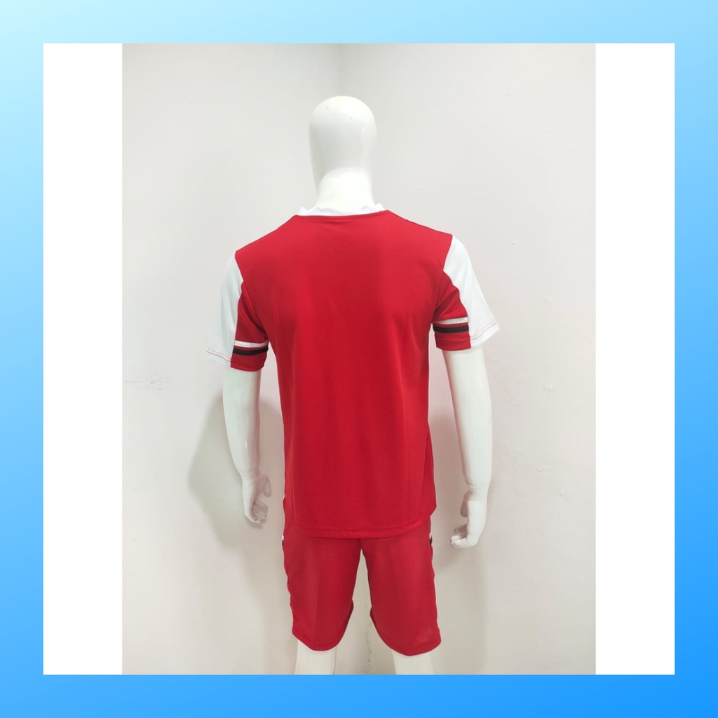 Kaos bulutangkis pria baju badminton dan celana jersey setelan wanita dewasa t-shirt outfit seragam jarsey kostum olahraga pakaian apparel sport jersy bulu tangkis casual jersi sudirman thomas uber cup print suit L159 merah sponsor