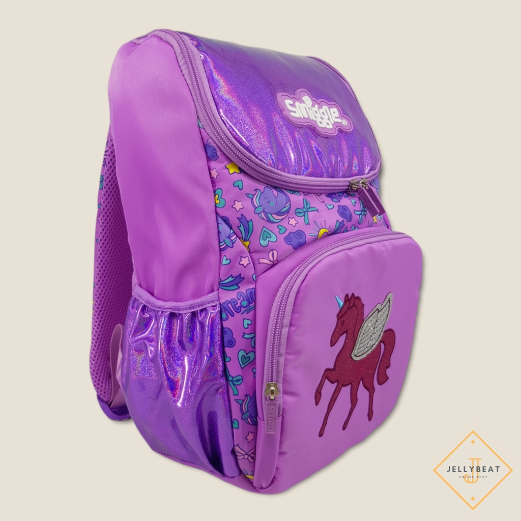 Tas Ransel Import Smiggle - Junior Purple Unicorn