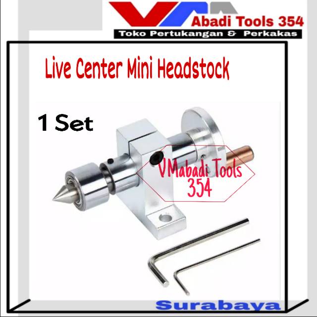 live center double bearing headstock bubut kayu mini bubut kayu