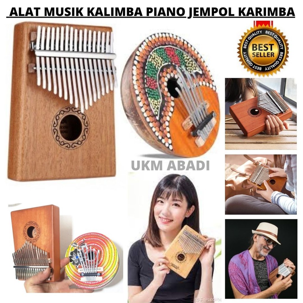 Kalimba Thumb Piano Musical Toys 17 Note Piano Jempol  Karimba 7 Keys 111164