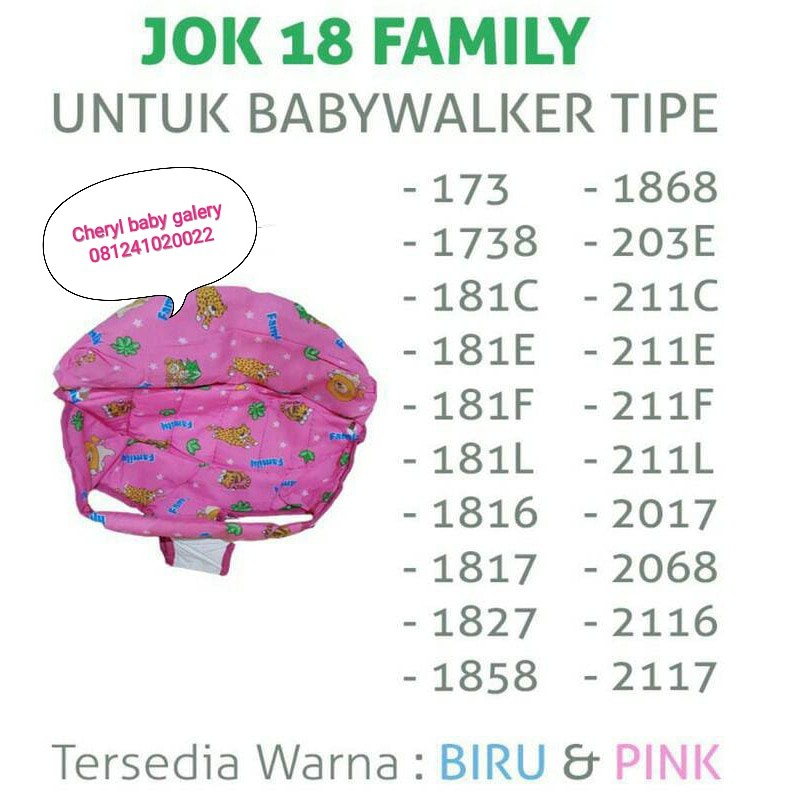 Jok kursi Baby walker Family
